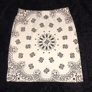 White bandana print top or skirt